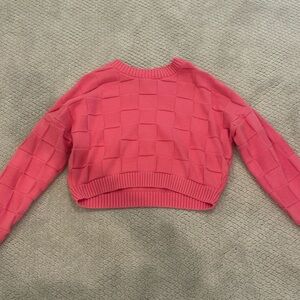 Checkered pink Hollister sweater!